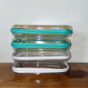 Hard Sided Zipper Pencil Case Bundle